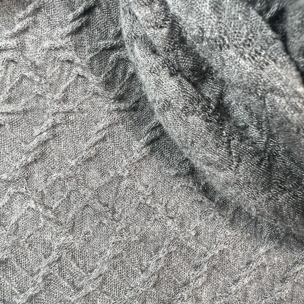 Leifsdottir Dress Sheath Womens Medium‎ Gray Knit Classic Ruffled Cowl Neck Work - Picture 10 of 11